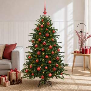 [3465882] Sztuczna choinka z bombką 150 cm 150 LED Ciepła biel