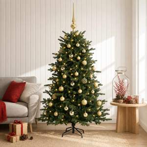 [3465693] Sztuczna choinka z bombką 120 cm 150 LED Ciepła biel