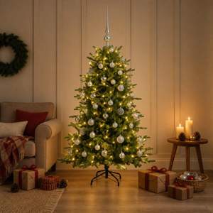 [3465982] Sztuczna choinka z bombką 150 cm 150 LED Ciepła biel