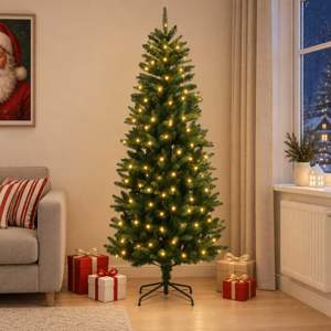 [3465539] Sztuczna choinka z zawiasami 120 cm 150 LED Ciepła biel