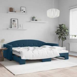 [3197293] Sofa rozsuwana, niebieska, 80x200 cm, aksamit