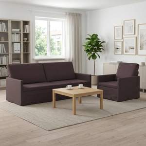 [3433166] Zestaw Sof 2 pcs Ciemny brąz tkanina