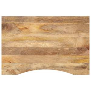[370192] Blat biurka, z wycięciem, 80x50x2,5 cm, surowe drewno mango