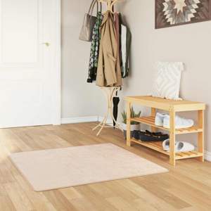 [42023060] Chodnik dywanowy MARSA kremowy 100 x 100 cm Poliester i PVC