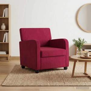 [42043417] Fotel Czerwone wino Welur