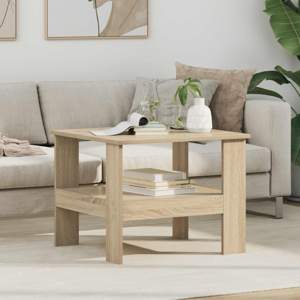 [8000246] Stolik kawowy Dąb Sonoma 57 x 55 x 45 cm Drewno inżynieryjne