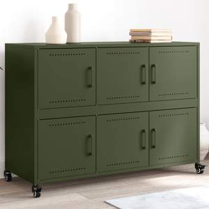 [846744] Szafka, oliwkowa, 100,5x39x72 cm, stal