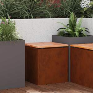 [874918] Ławka ogrodowa 1 -Seater 40 x 40 x 43 cm stal kortenowska