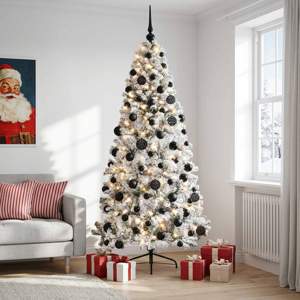 [3460892] Sztuczna choinka z bombką 180 cm 300 LED Ciepła biel